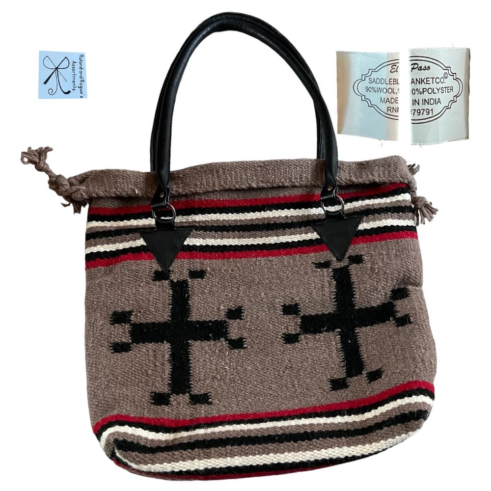 El Paso Saddleblanket Compamy Wool Blend Tote